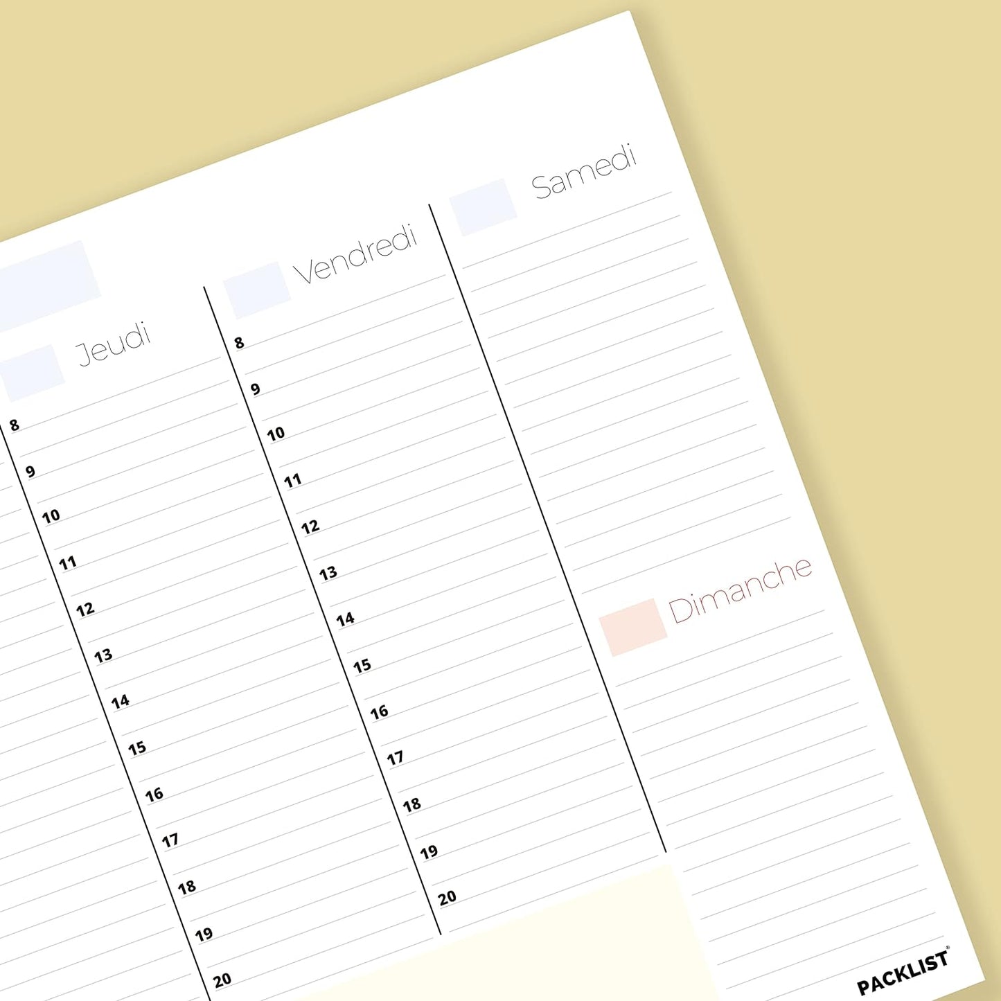 Planning Semaine + Mensuel