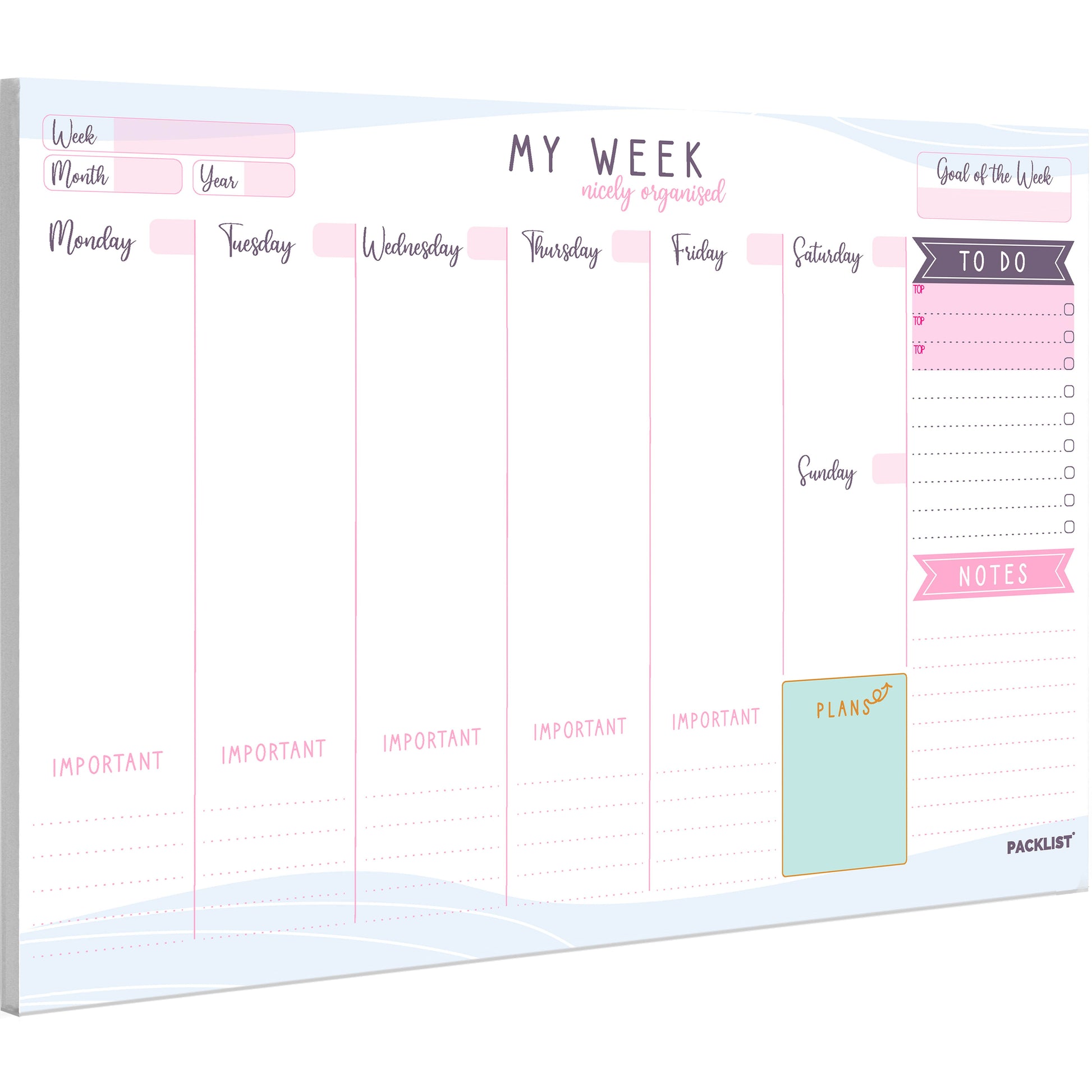 Weekly Planner Pad