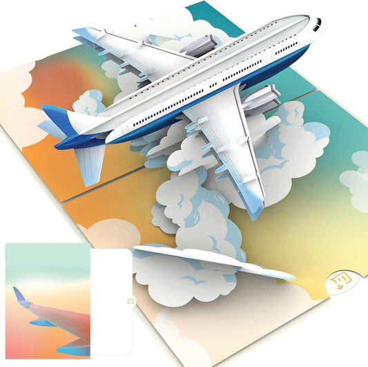 Tarjeta Pop-Up 3D Avión – Vale de Viaje y Aventura PACKLIST®