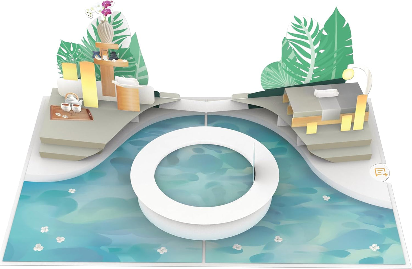 Tarjeta Pop Up 3D de Spa y Bienestar | Regalo para Día de Spa o Circuito Termal