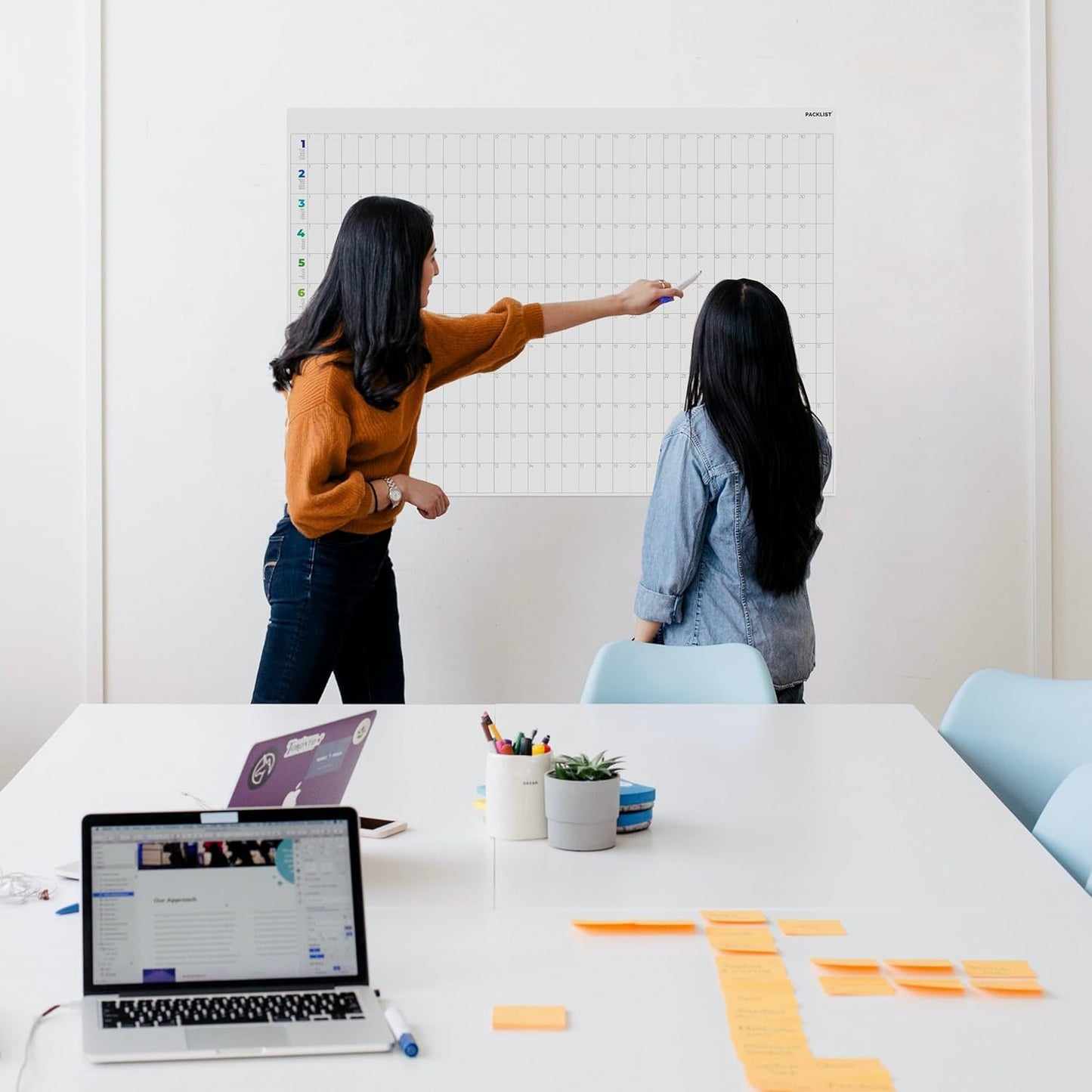 Planificador Anual de Pared sin Fecha | Calendario Poster Grande DIN A1