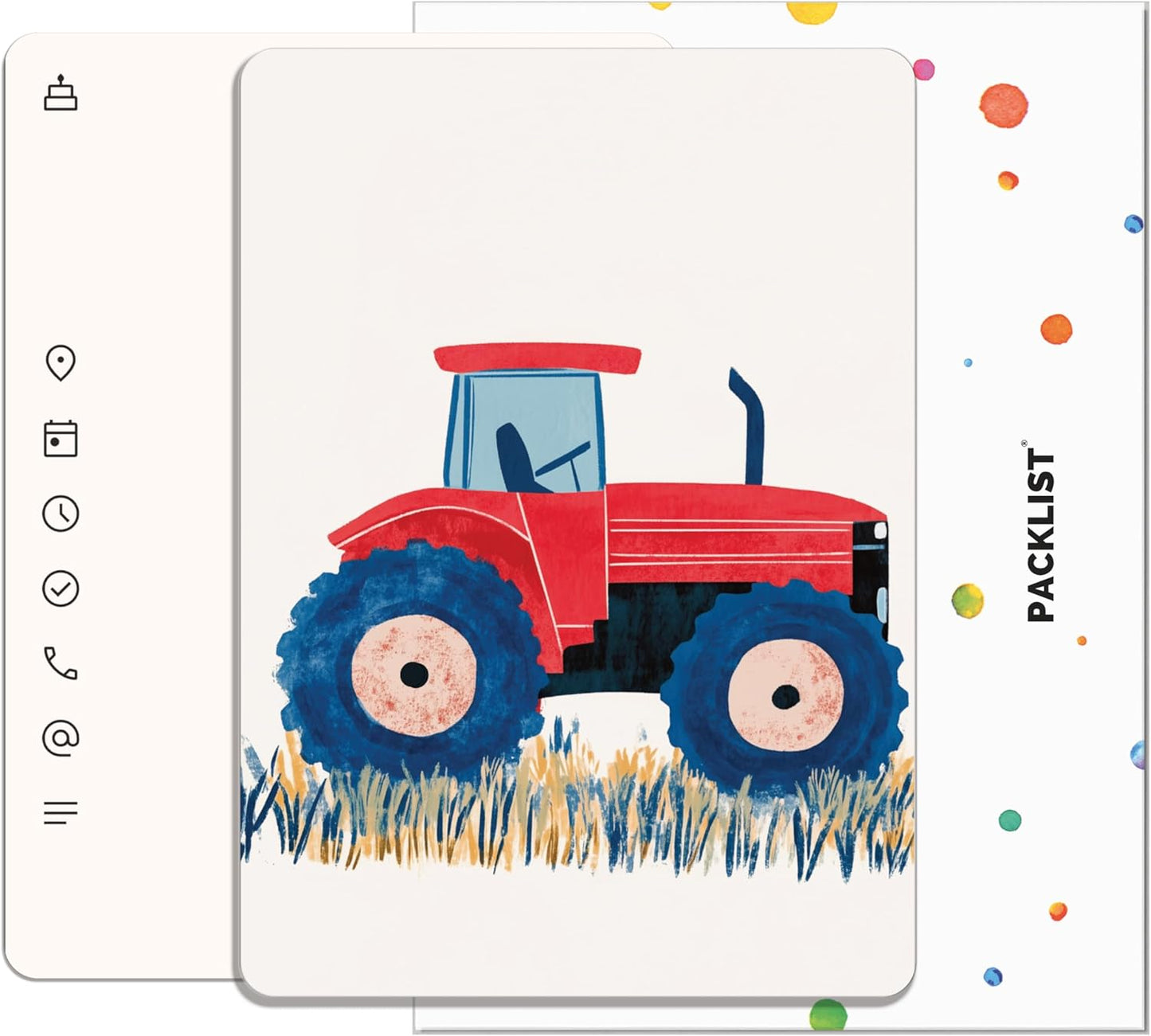 Tarjetas de Cumpleaños Personalizables con Tractor para Tu Fiesta!