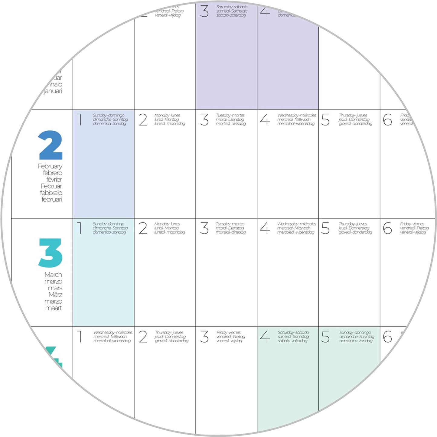 PACKLIST® Calendario de Pared 2026 XXL | Planificador Anual DIN A1
