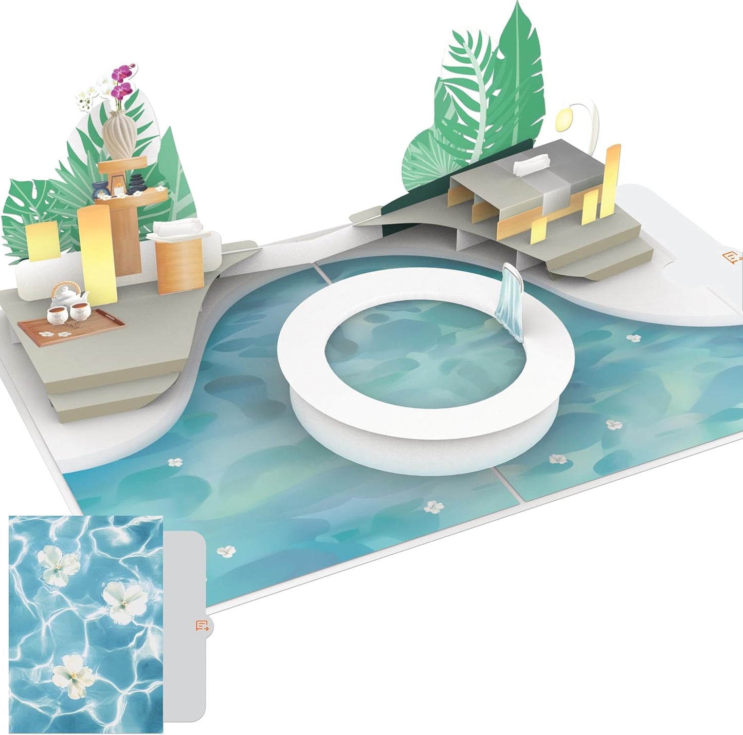 Tarjeta Pop Up 3D de Spa y Bienestar | Regalo para Día de Spa o Circuito Termal