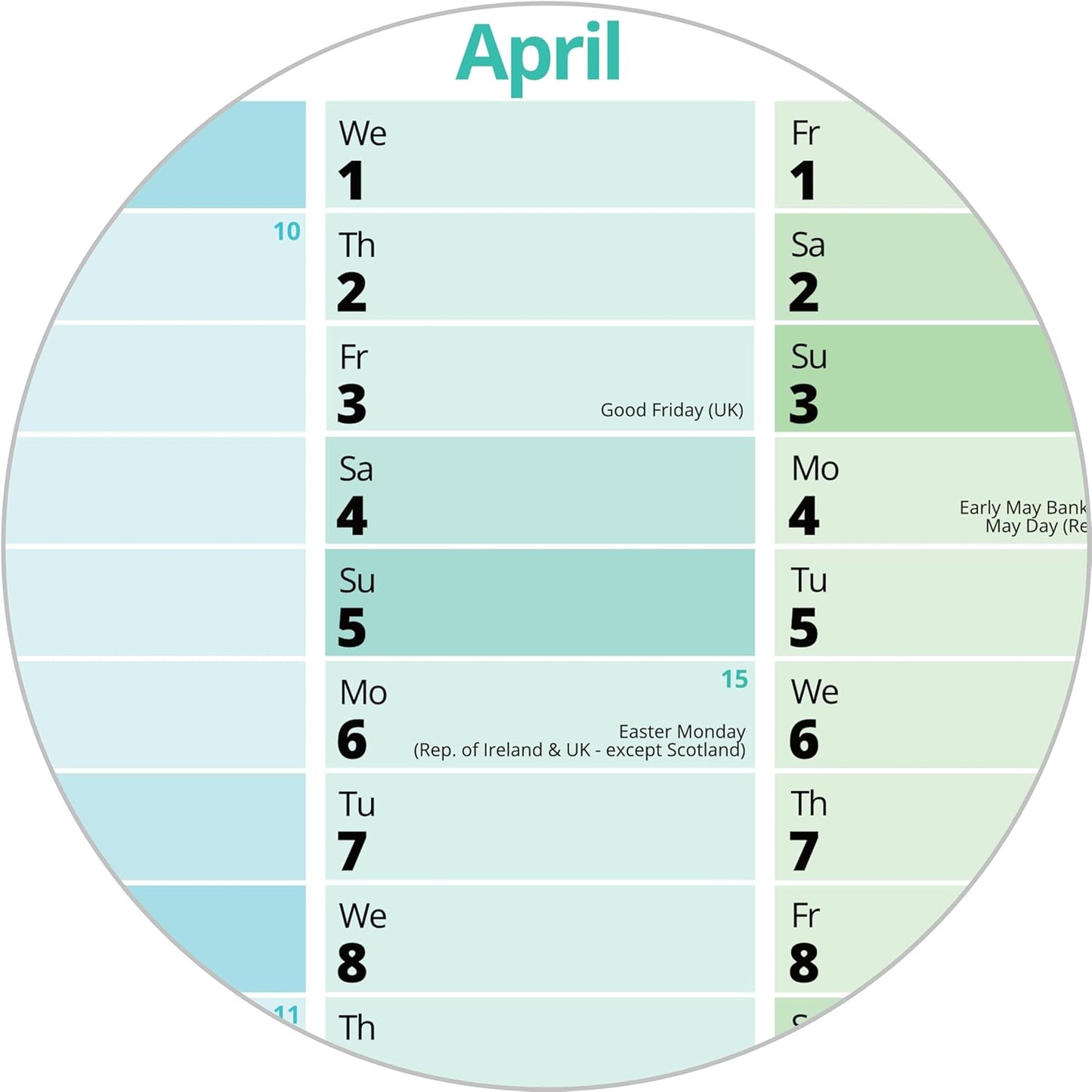 PACKLIST® 2026 UK Wall Calendar | A1 Yearly Planner with Holidays