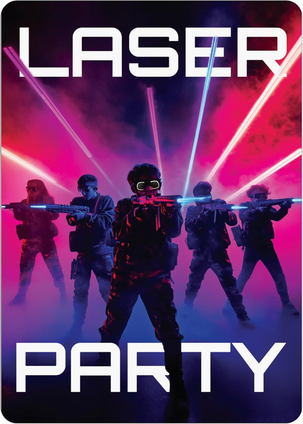 Tarjetas de Cumpleaños Personalizables para Tu Fiesta de LASER!