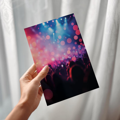 Tarjeta Pop Up 3D Concierto y Música | Regalo para Entradas a Festivales
