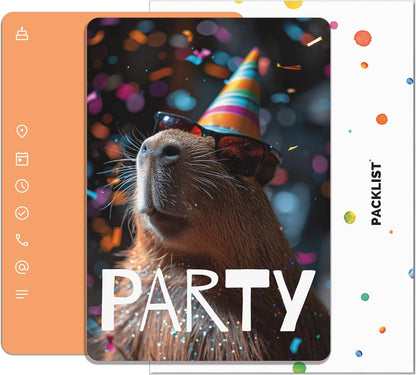 Tarjetas de Cumpleaños Personalizables con Capibara para Tu Fiesta!