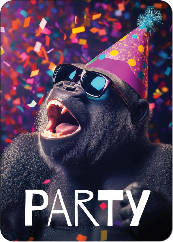 Invitaciones de Cumpleaños Infantiles con Diseño de Gorila – ¡Ruge de Emoción!