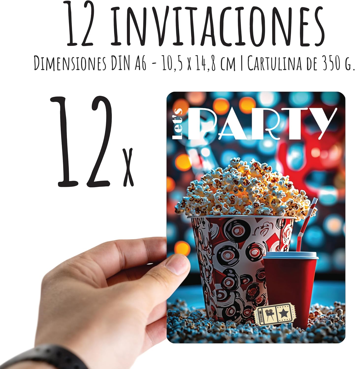 Tarjetas de Cumpleaños Personalizables para Tu Fiesta en el CINE!