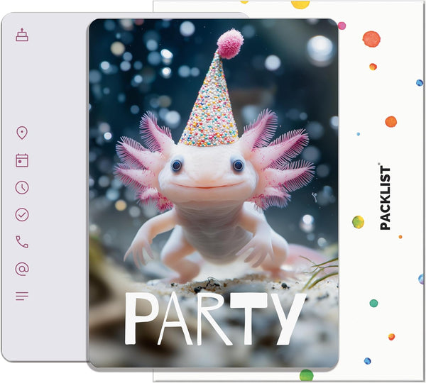 Tarjetas de Invitación para Cumpleaños con Ajolote – ¡Una Fiesta Muy Kawaii!