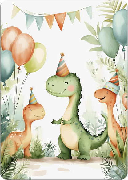 Tarjetas de Cumpleaños Personalizables con Dinosaurios para Tu Fiesta!