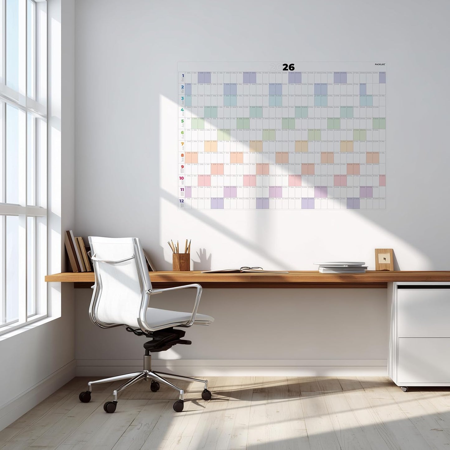 PACKLIST® Calendario de Pared 2026 XXL | Planificador Anual DIN A1