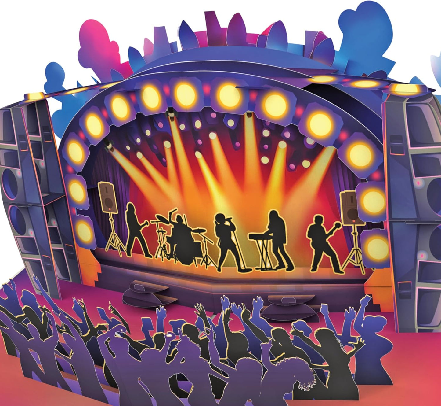 Tarjeta Pop Up 3D Concierto y Música | Regalo para Entradas a Festivales