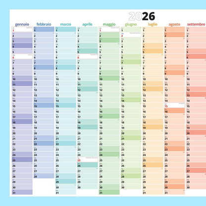 PACKLIST® Calendario da Muro 2026 XXL | Planner A1 Festività Italiane