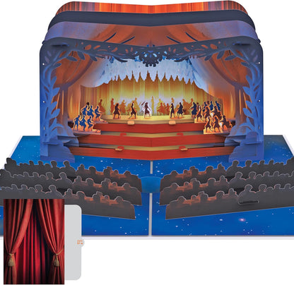 Tarjeta Pop Up 3D de Teatro y Música | Regalo para Entradas a Eventos