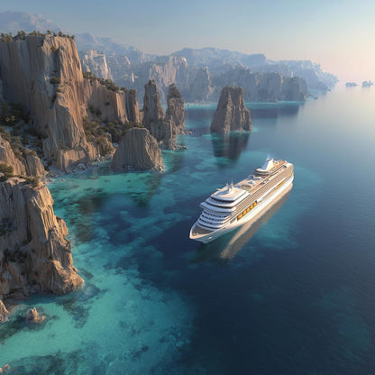 Tarjeta Pop-Up 3D de Crucero | Regalo para Viajeros y Amantes del Mar