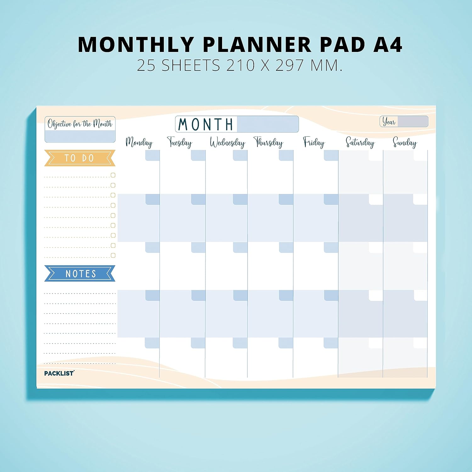 Monthly Planner Pad