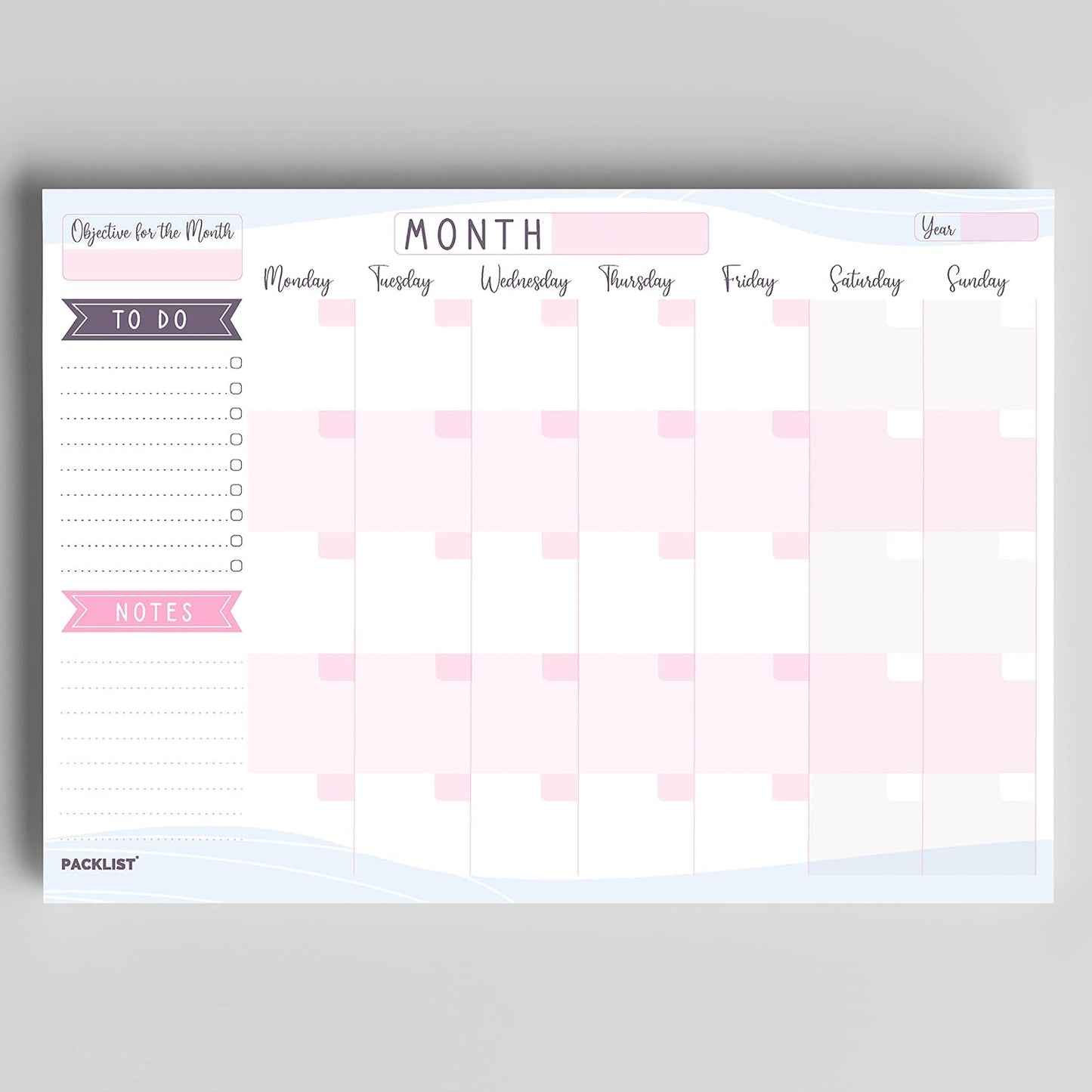 Monthly Planner Pad