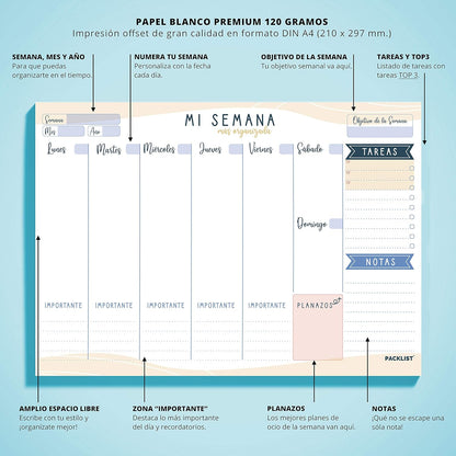 Planificador Semanal + Planificador Mensual