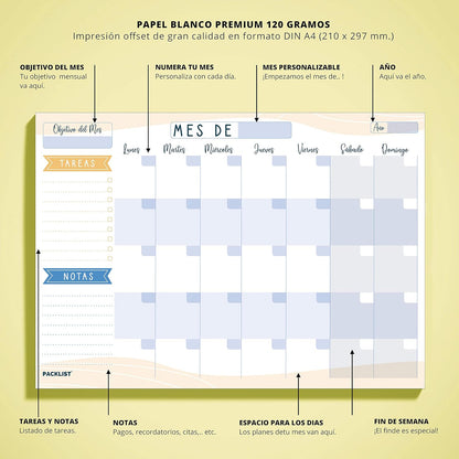 Planificador Semanal + Planificador Mensual