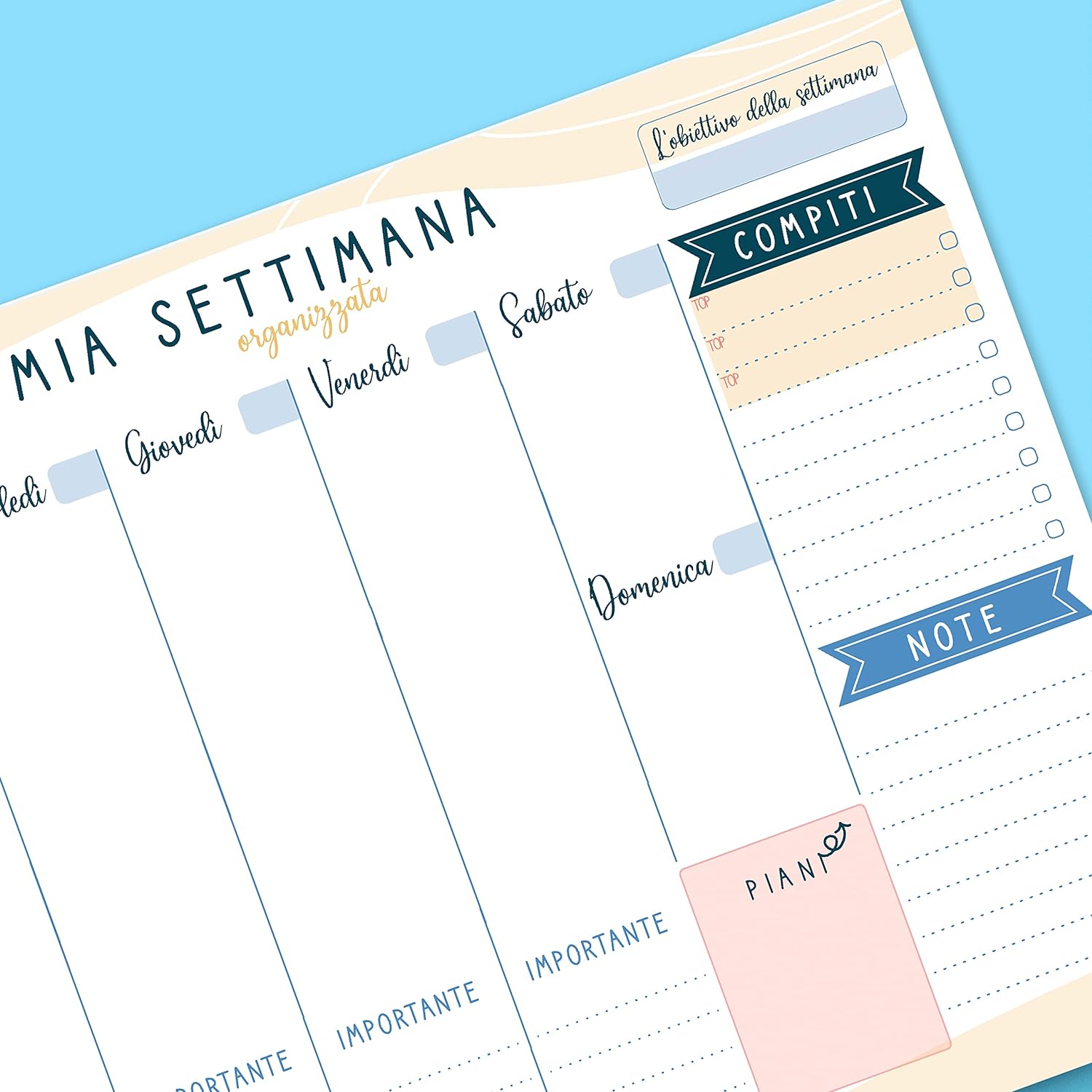 Planner Settimanale Scrivania