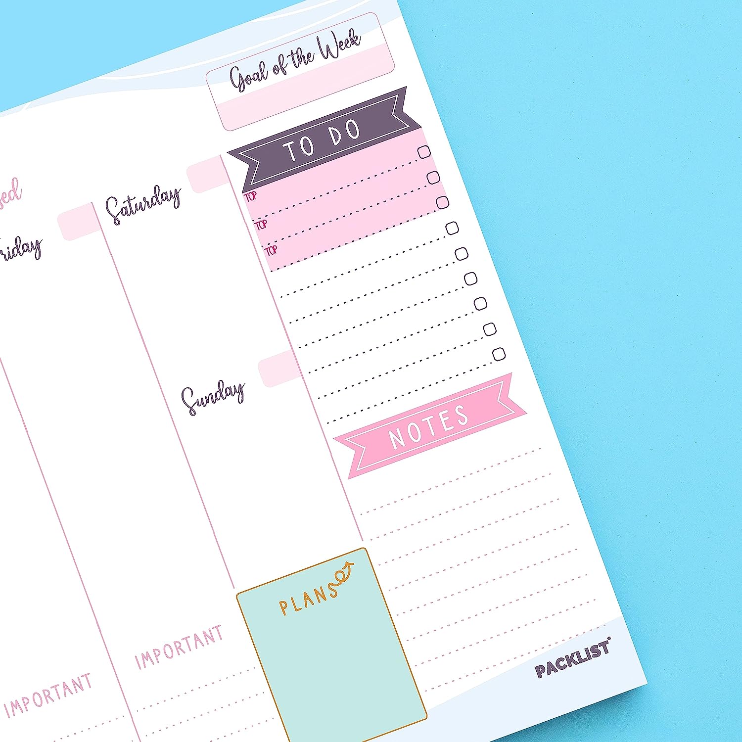 Weekly Planner Pad