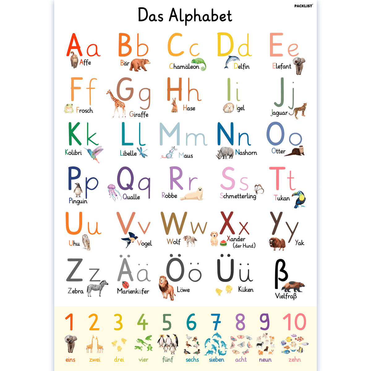 ABC Poster Für Kinder | PACKLIST