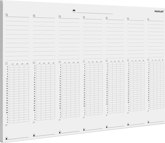 PACKLIST Planificador Semanal de Estudios - Organizador Académico, Horario Semanal y Diario - Objetivos, Temarios, Lista de Tareas, Notas, Horas de Estudio - Planificador para Estudiantes y Opositores